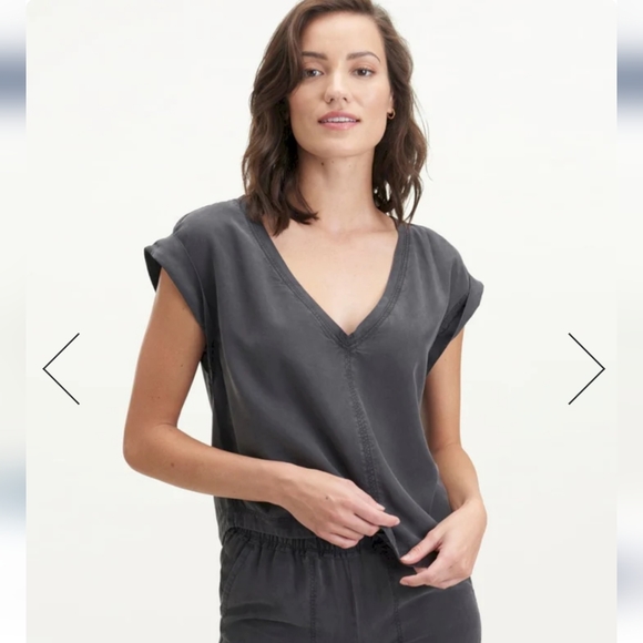 NWT Noah Short Sleeve Top Navy Color